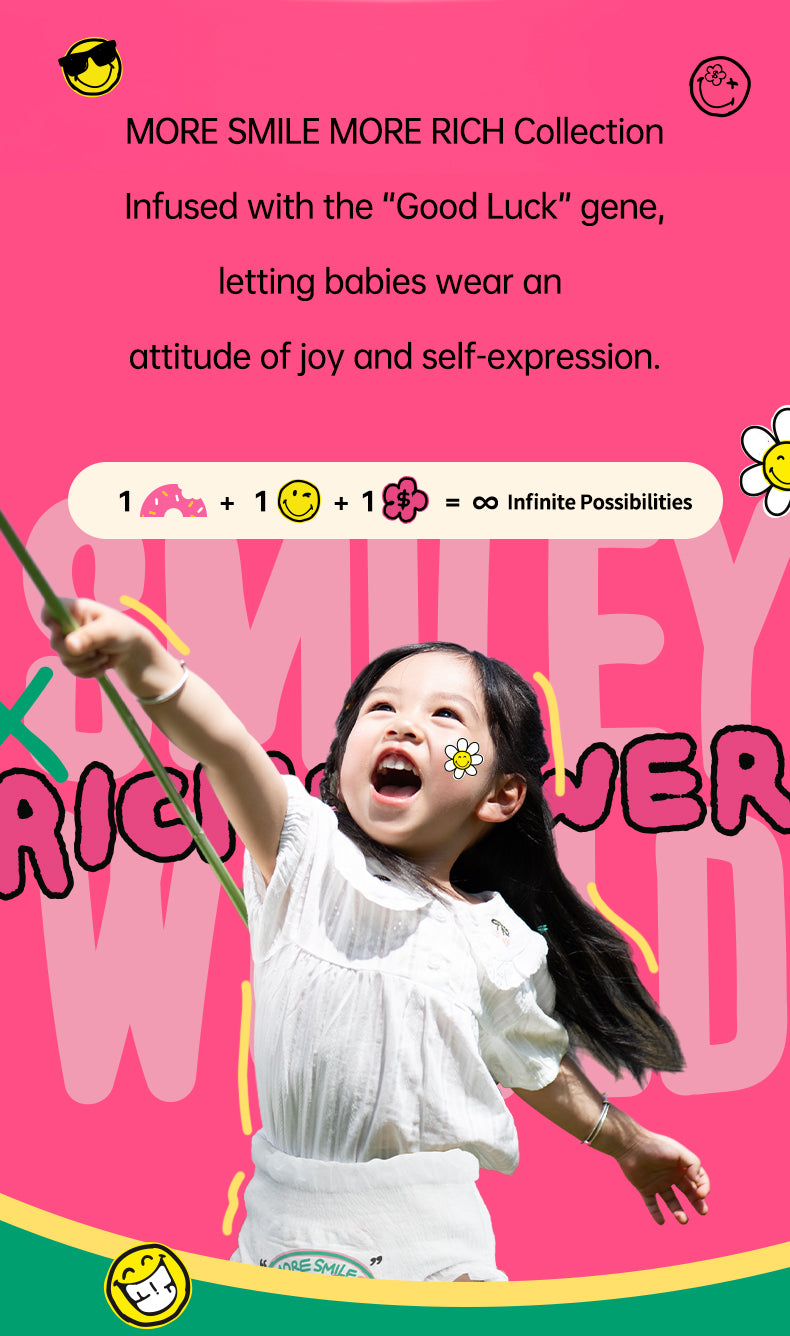 Enternal Summer Smiley x Rich Flower Series Nappy Pack – Sensitive Skin Ultra Soft