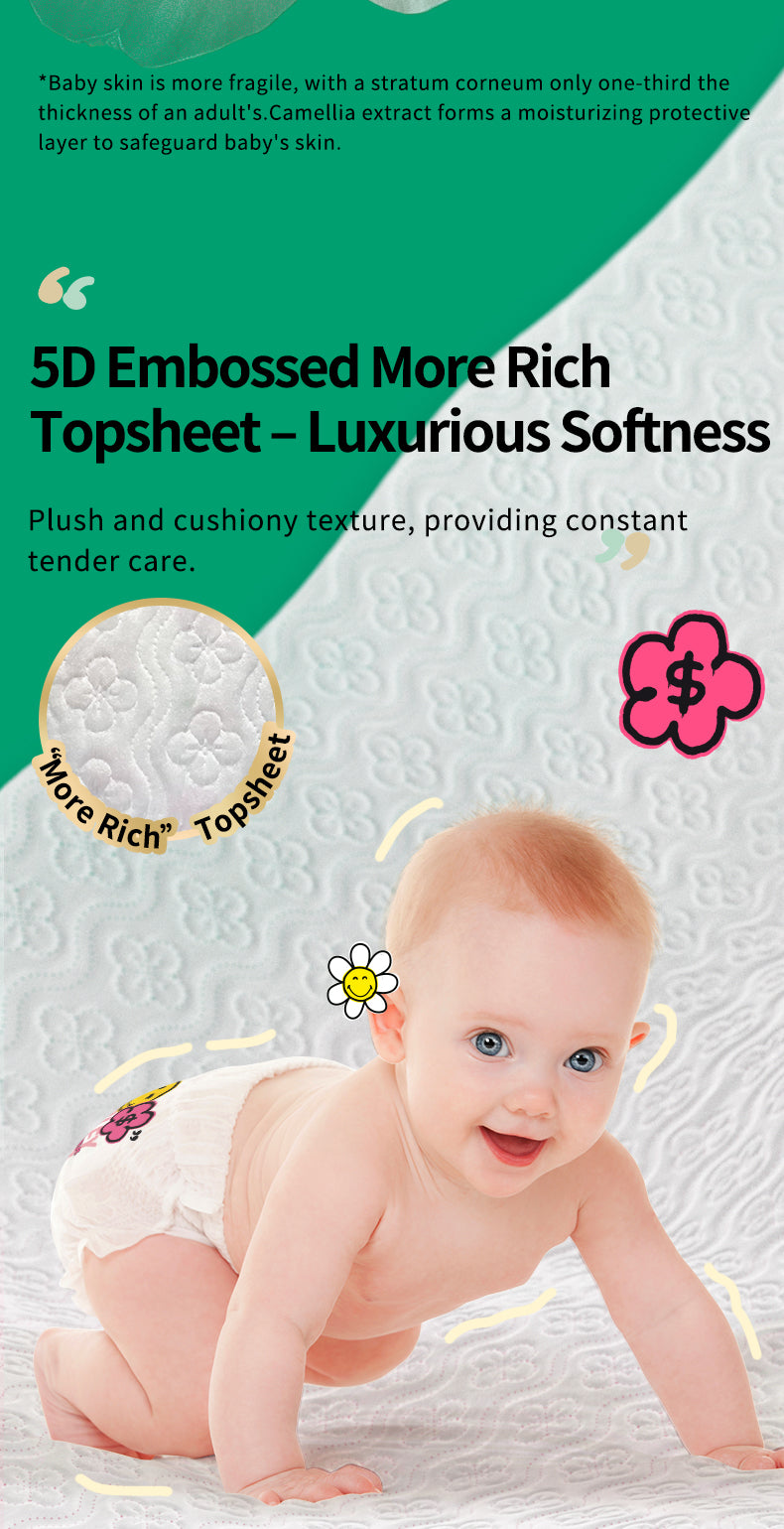 Enternal Summer Smiley x Rich Flower Series Nappy Pack – Sensitive Skin Ultra Soft