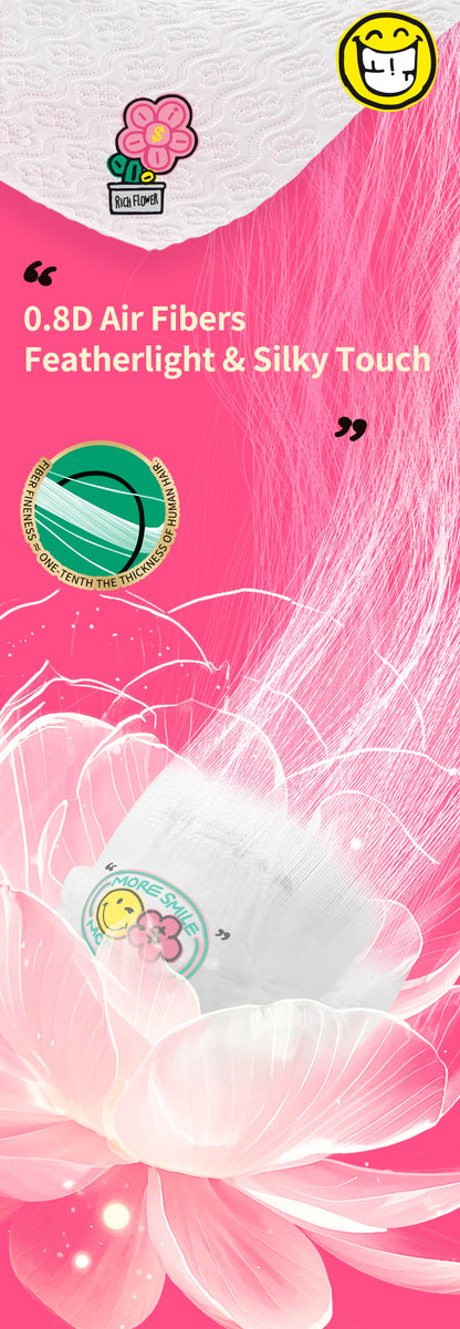 Enternal Summer Smiley x Rich Flower Series Nappy Pack – Sensitive Skin Ultra Soft