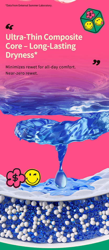 Enternal Summer Smiley x Rich Flower Series Nappy Pack – Sensitive Skin Ultra Soft