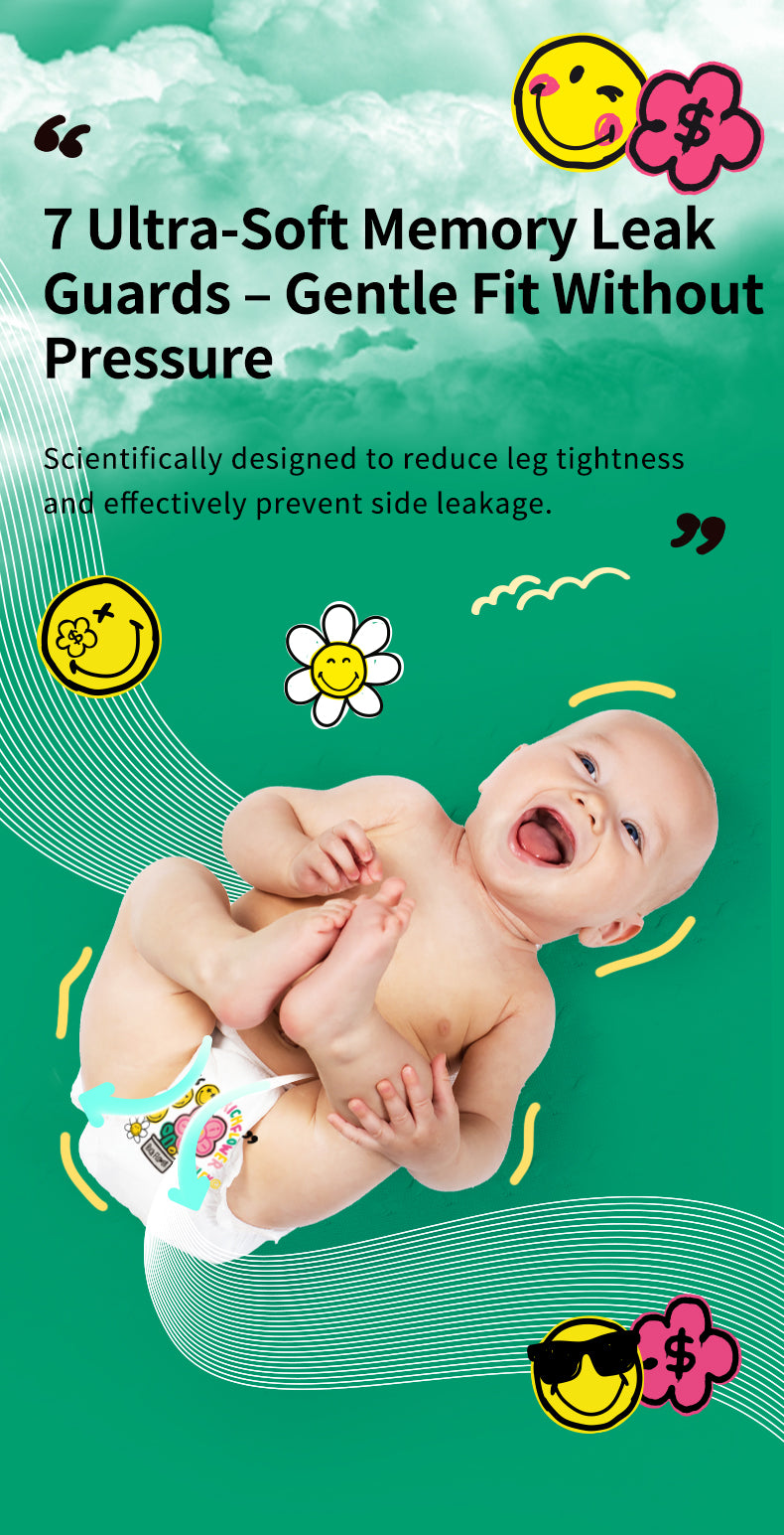 Enternal Summer Smiley x Rich Flower Series Nappy Pack – Sensitive Skin Ultra Soft