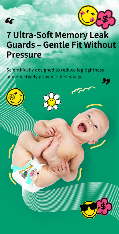 Enternal Summer Smiley x Rich Flower Series Nappy Pack – Sensitive Skin Ultra Soft