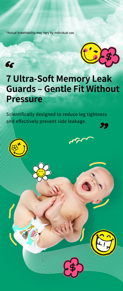 Enternal Summer Smiley x Rich Flower Series Nappy Pants Pack – Sensitive Skin Ultra Soft