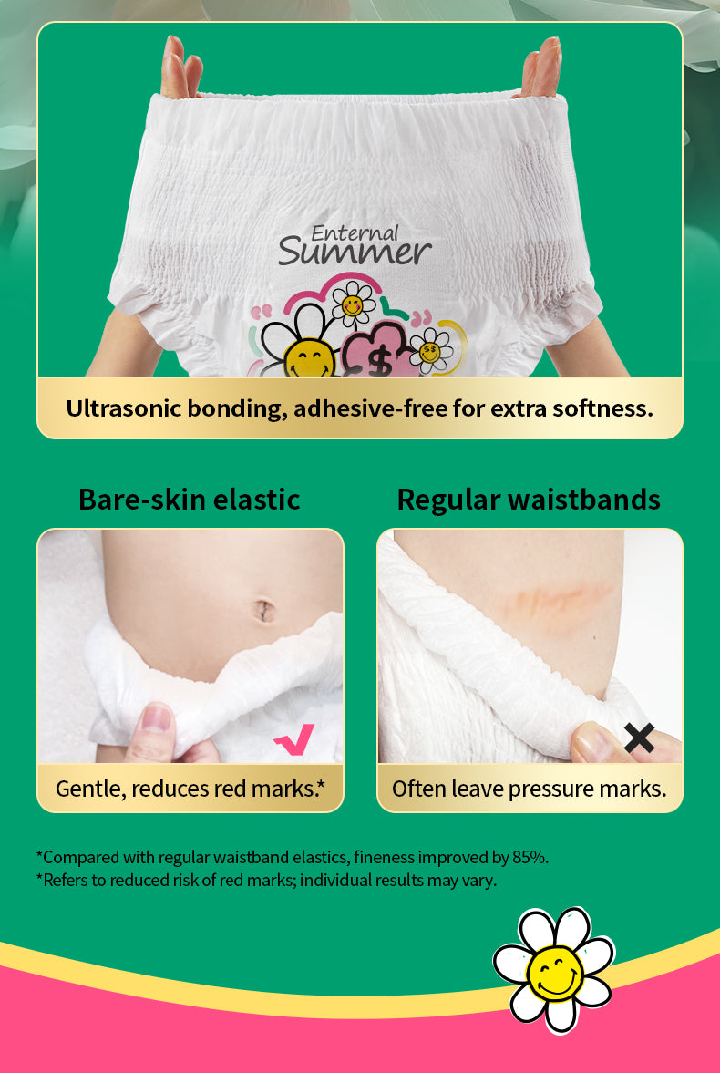 Enternal Summer Smiley x Rich Flower Series Nappy Pants Pack – Sensitive Skin Ultra Soft