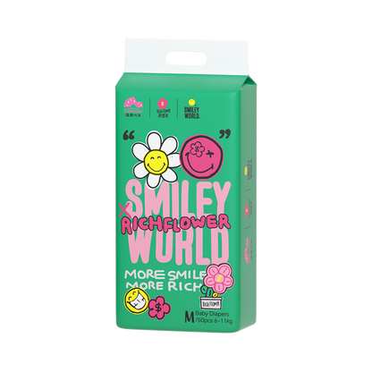 Enternal Summer Smiley x Rich Flower Series Nappy Pack – Sensitive Skin Ultra Soft