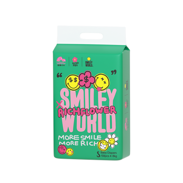 Enternal Summer Smiley x Rich Flower Series Nappy Pack – Sensitive Skin Ultra Soft Enternal Summer