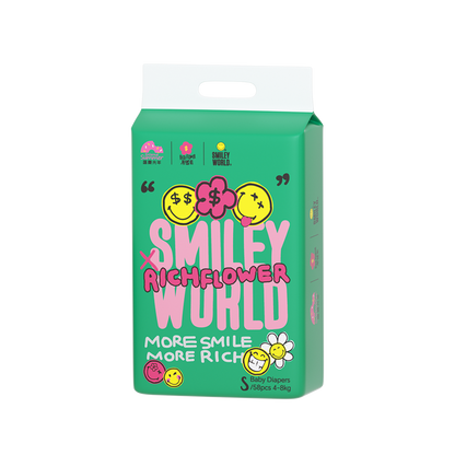 Enternal Summer Smiley x Rich Flower Series Nappy Pack – Sensitive Skin Ultra Soft